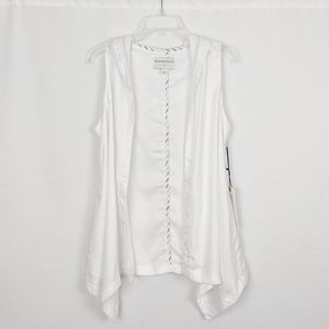 Anthropologie Hooded Shark bite Hem Safari Vest S